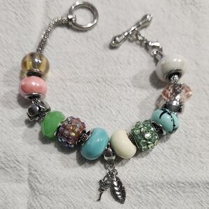 Colorful Beaded Charm Bracelet